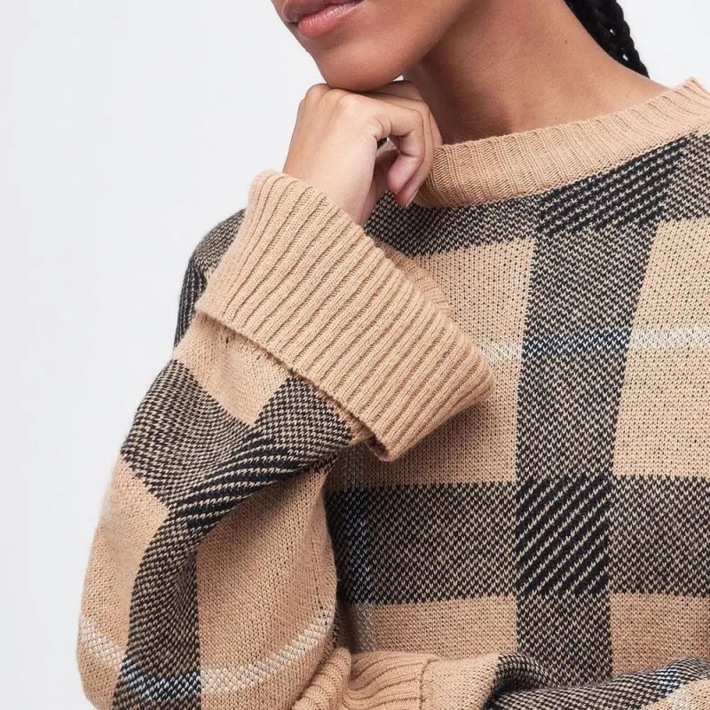BARBOUR Adela Knitted Jumper Sweater Women's Light Brown-4