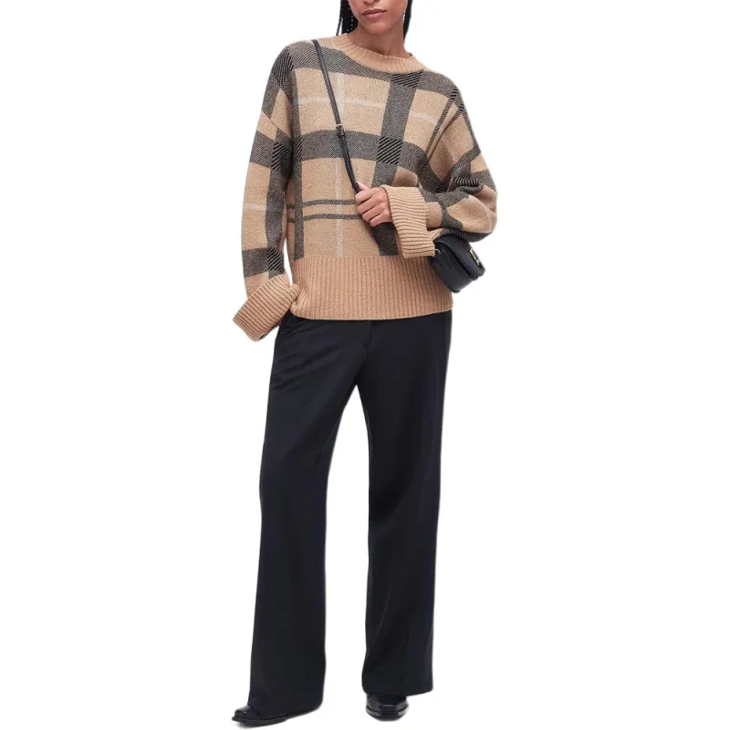 BARBOUR Adela Knitted Jumper Sweater Women's Light Brown-3