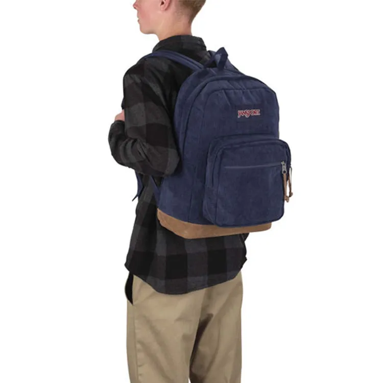 JanSport Corduroy Backpack Regular Men's Marine Blue-6
