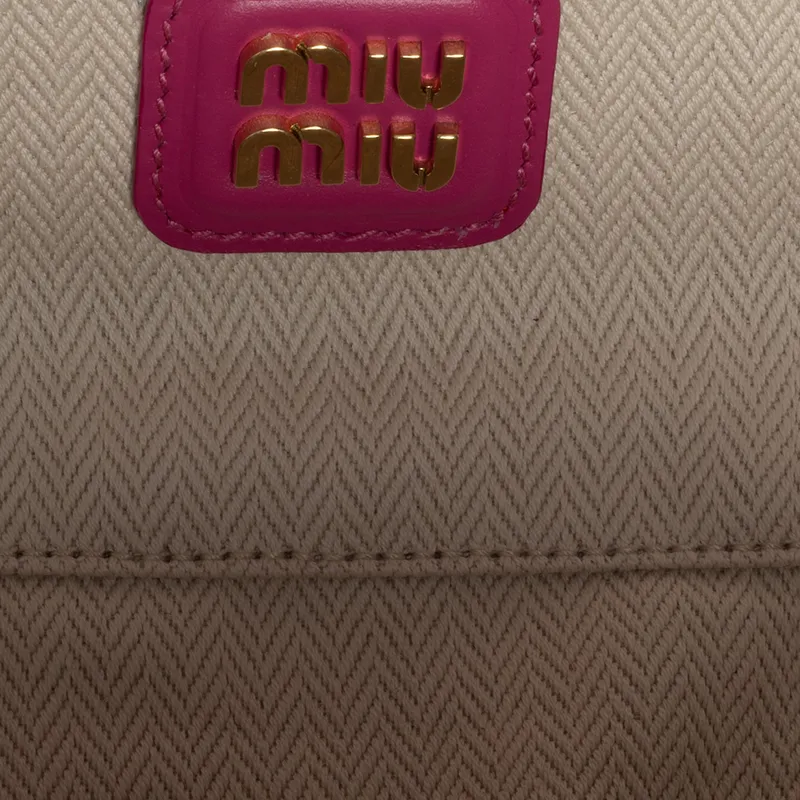 MIU MIU Arcadie Series Suede Leather One Shoulder Handbag Large Size Women's Fuchsia-4
