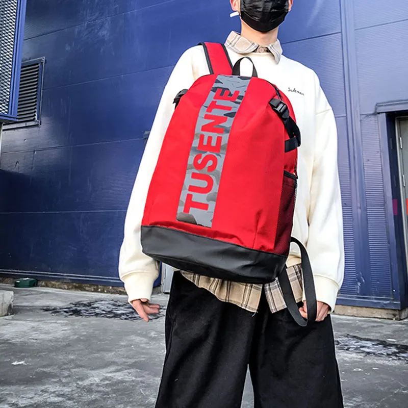 Tong Tong Rabbit Oxford Backpack Regular Unisex Black/Red/Gray-7