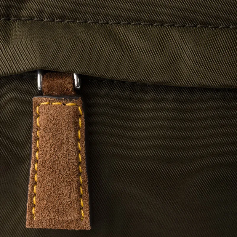 PRADA Re Nylon Recycled Nylon Shoulder Bag Medium Size Men's Brown & Army Green-4