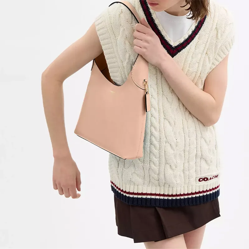 COACH Brooklyn Grain Leather Handbag, Shoulder Bag Tubas Women's Cream-7