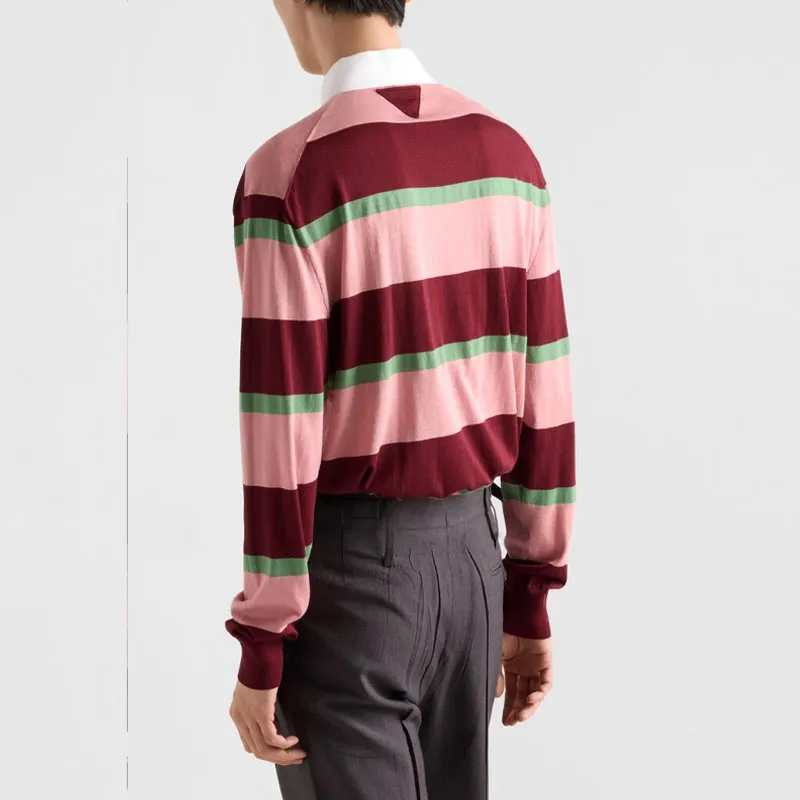PRADA Striped Polo Shirt-1
