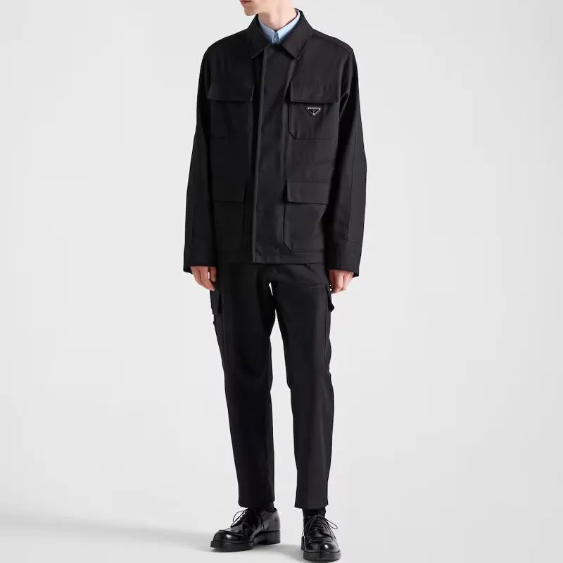 PRADA Triangle logo Trousers-1