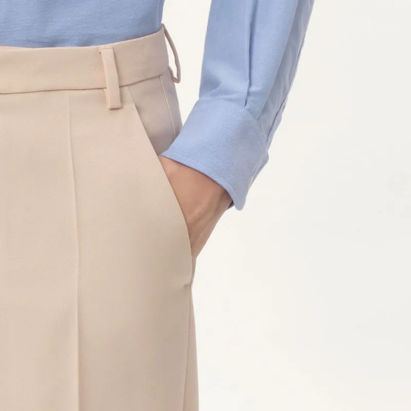 Valentino Pleat Detailed Jacquard Trim Trousers-6