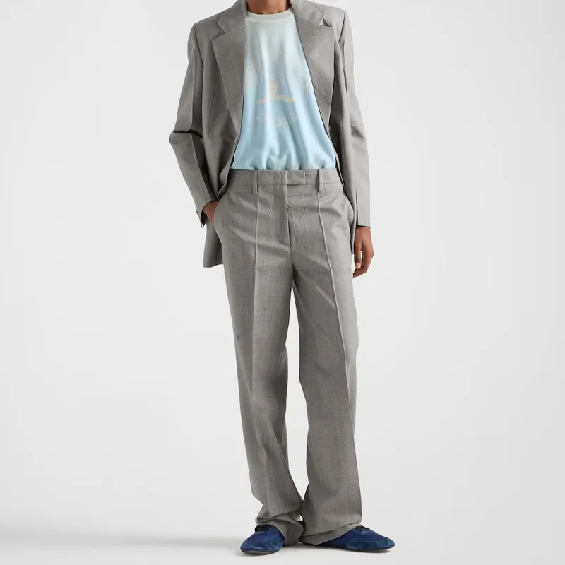 PRADA SS25 Sweatshirt Women's Interstellar Blue-3