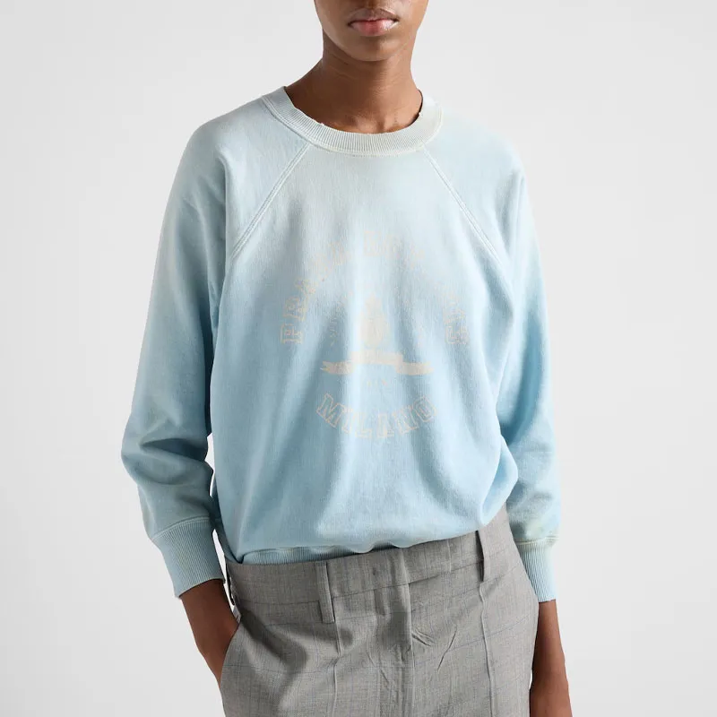 PRADA SS25 Sweatshirt Women's Interstellar Blue-1