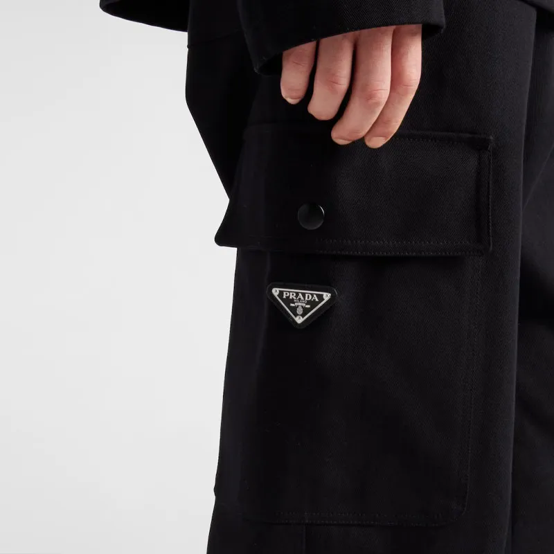 PRADA Triangle logo Trousers-4