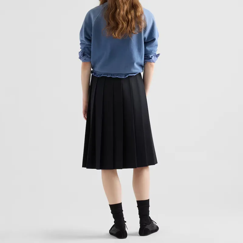 PRADA SS25 Casual Long Skirts Women's Blue-3