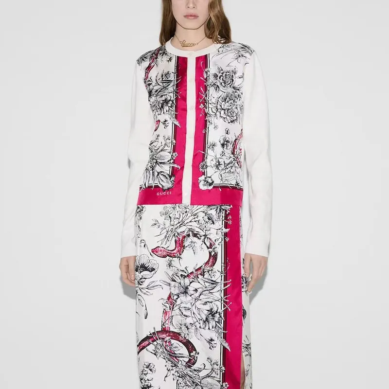 GUCCI SS25 Knitwear Women's Red White-1