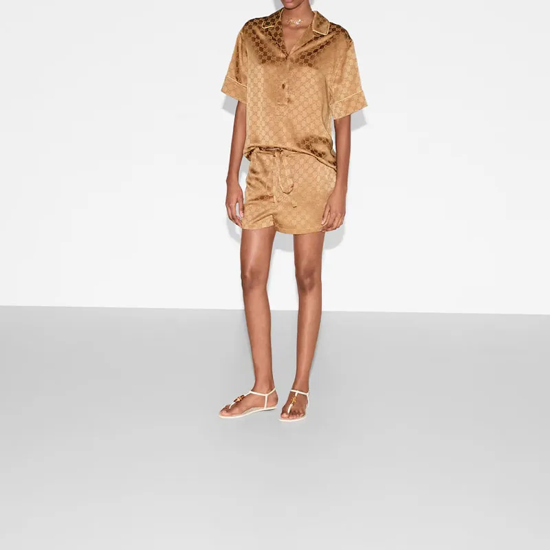 GUCCI Gg Satin Shorts-2