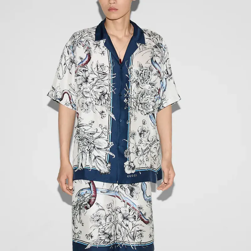 GUCCI SS25 Shirt Men's Blue White-1