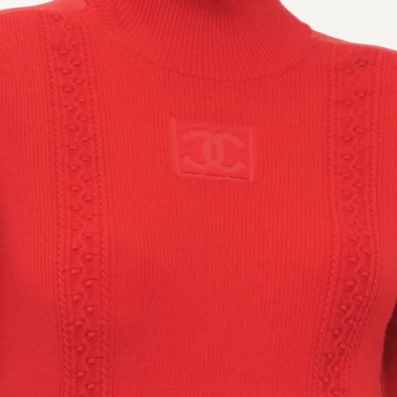 CHANEL 24N Neige Skiing Collection Sweater Women's Red-1