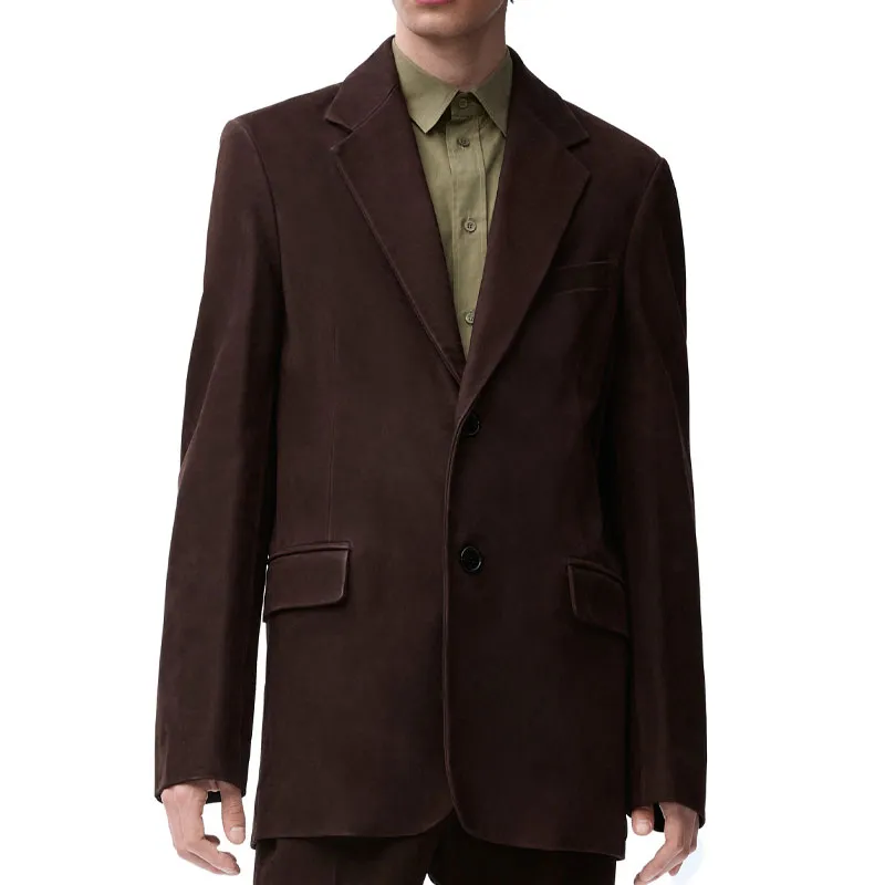 LOEWE SS25 Leather Jacket Men's Brown-2