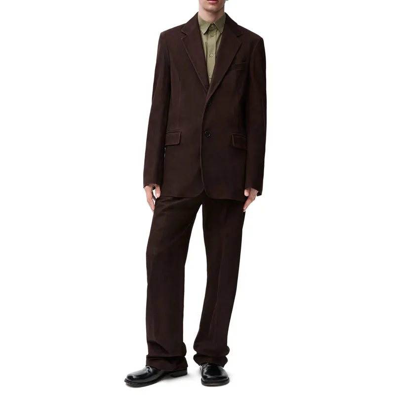 LOEWE SS25 Leather Jacket Men's Brown-1