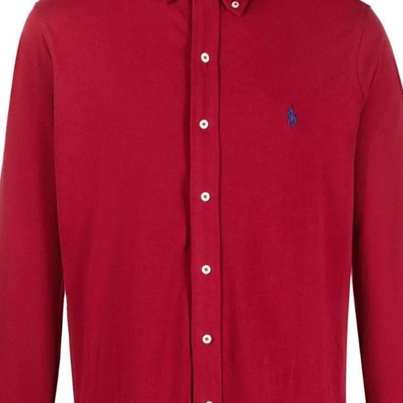 Polo Ralph Lauren Logo Embroidered Curved Hem Shirt-4