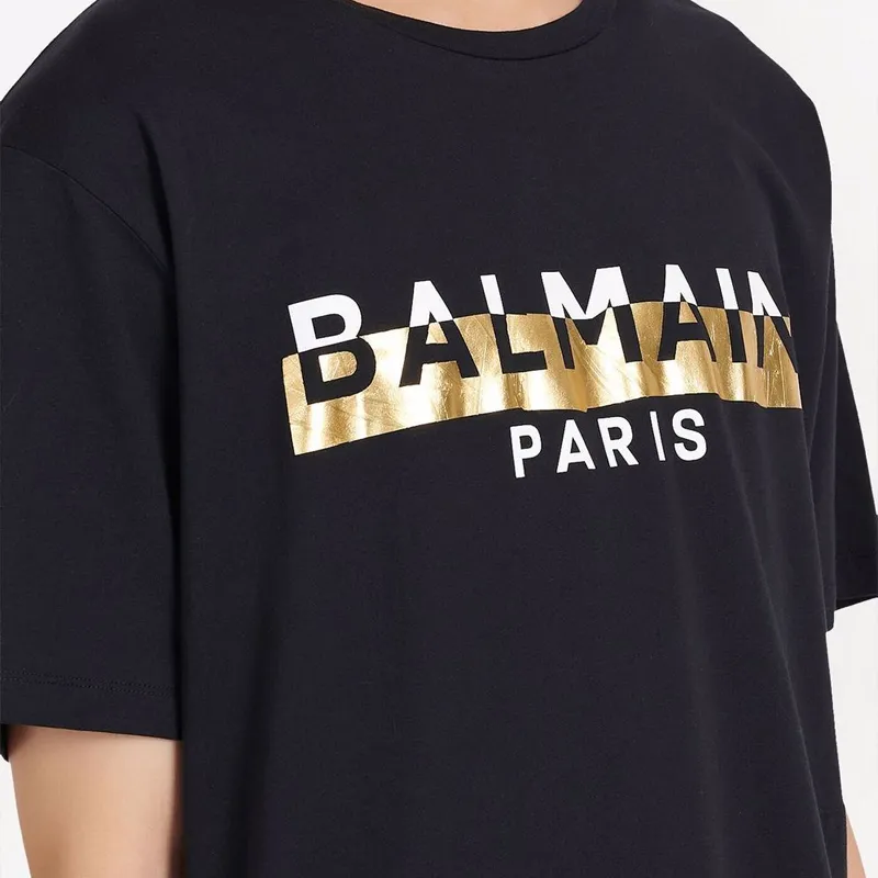 BALMAIN T Shirts Men Black-4