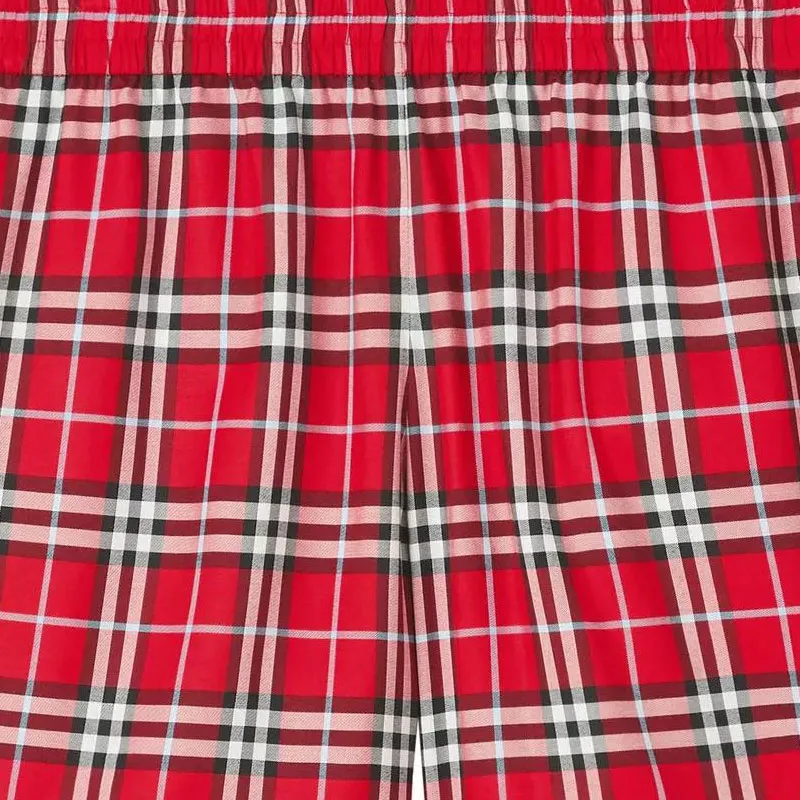 Burberry Check Print Track Shorts-5