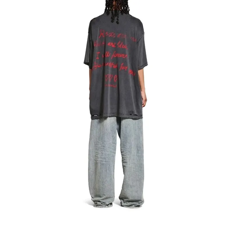 Balenciaga SS25 Regular T Shirt Women's Gray Regular Fit-3