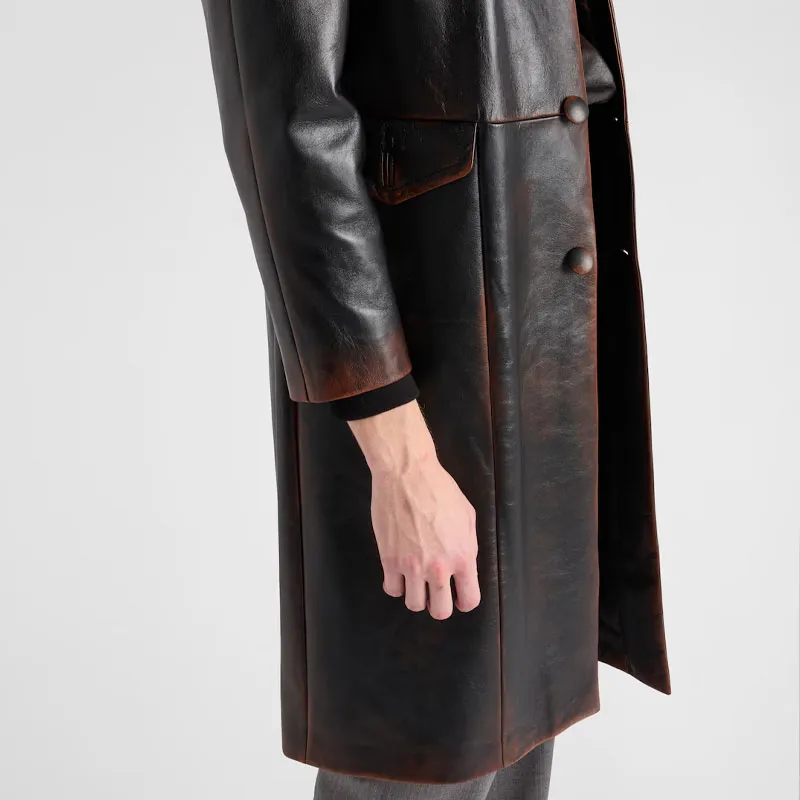 PRADA Nappa Leather Coat-4