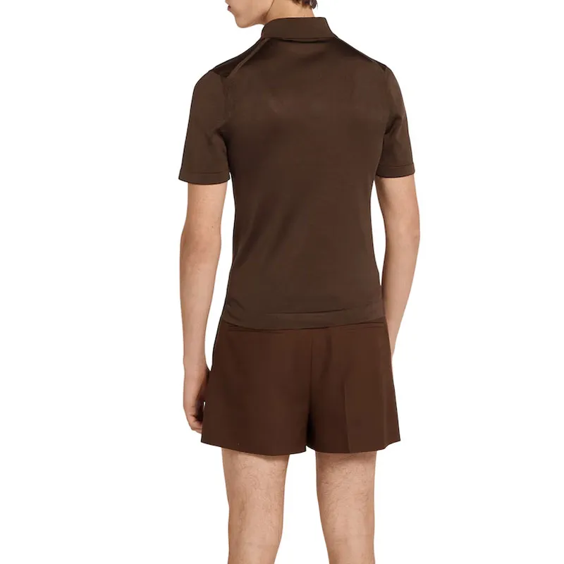 GUCCI SS25 Polo Shirt Men's Brown-3