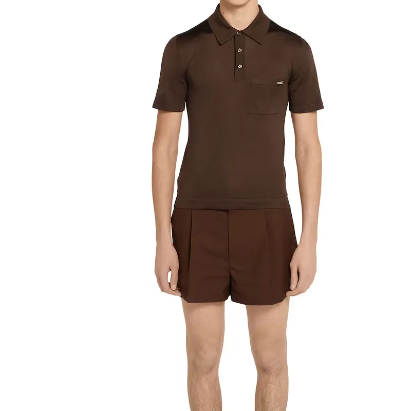 GUCCI SS25 Polo Shirt Men's Brown-2