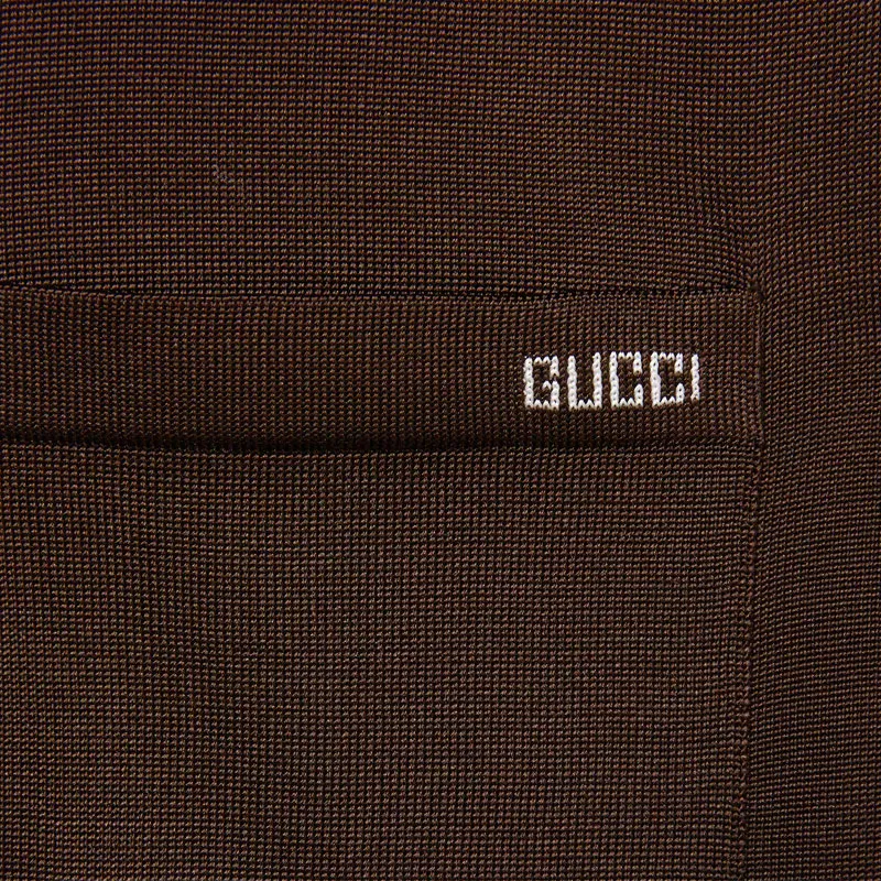 GUCCI SS25 Polo Shirt Men's Brown-5