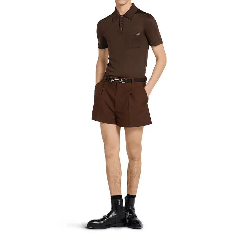 GUCCI SS25 Polo Shirt Men's Brown-1