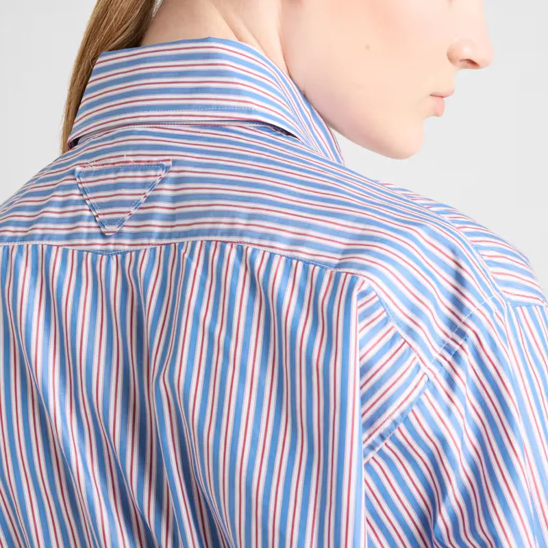 PRADA Striped Poplin Shirt-5