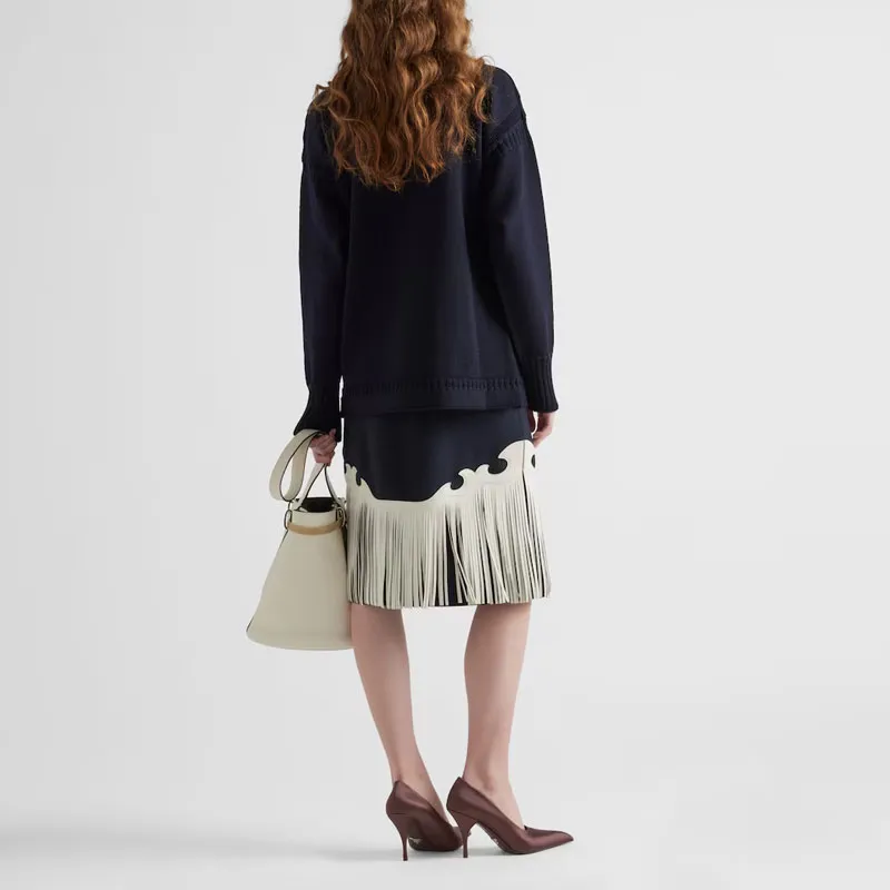 PRADA Casual Short Skirts Women's Marine Blue-2