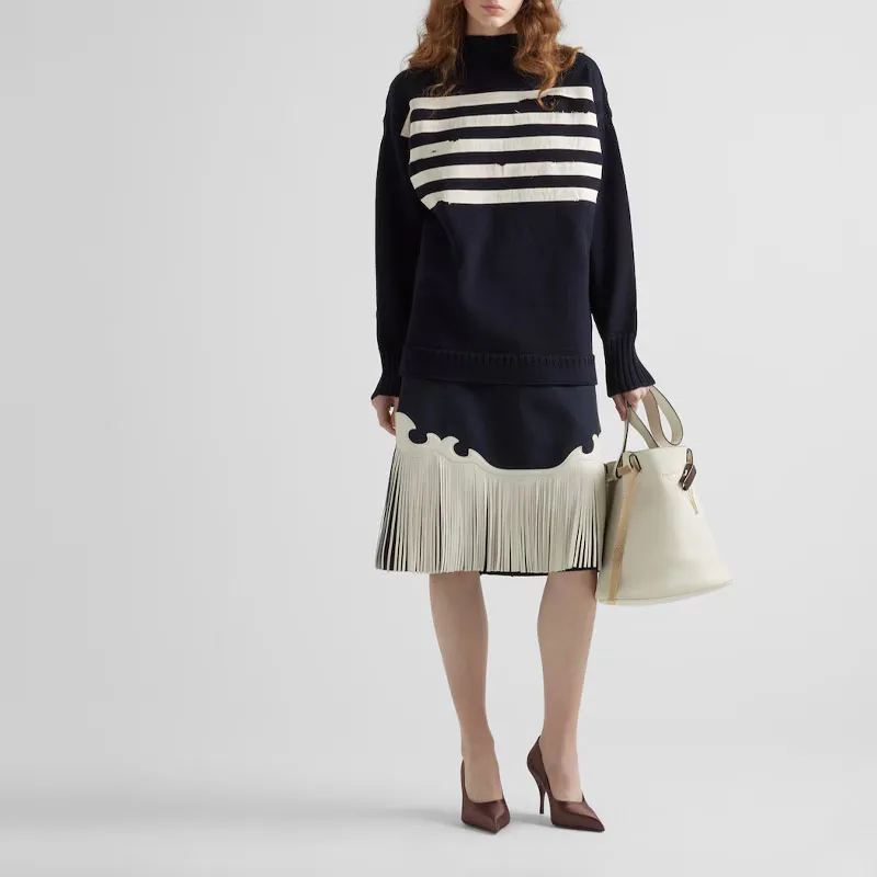 PRADA Casual Short Skirts Women's Marine Blue-1