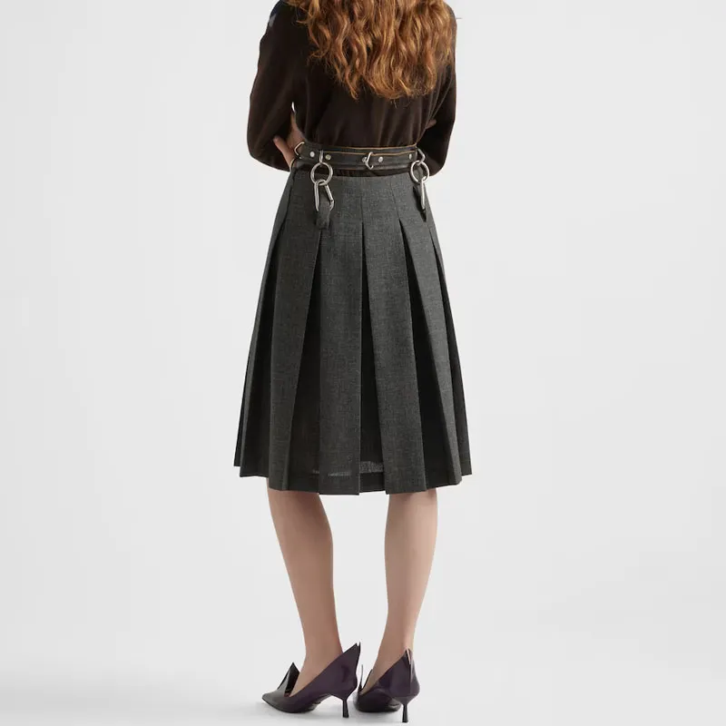 PRADA SS25 Spring Summer Women's Apparel Collection Casual Short Skirts Women's Gray-2
