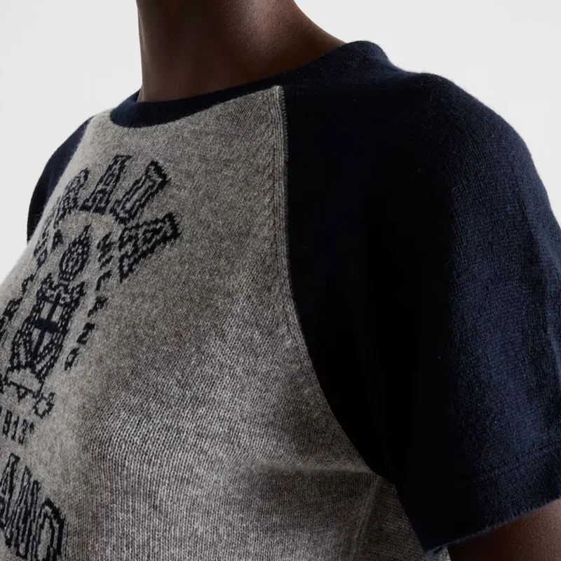 PRADA Logo Detailed Short Sleeved Knitted Top-5