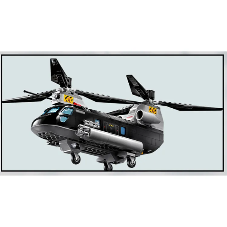 LEGO Super Hero Collection Black Widow Helicopter The Great Pursuit Building Blocks 201 300pcs 76162-3