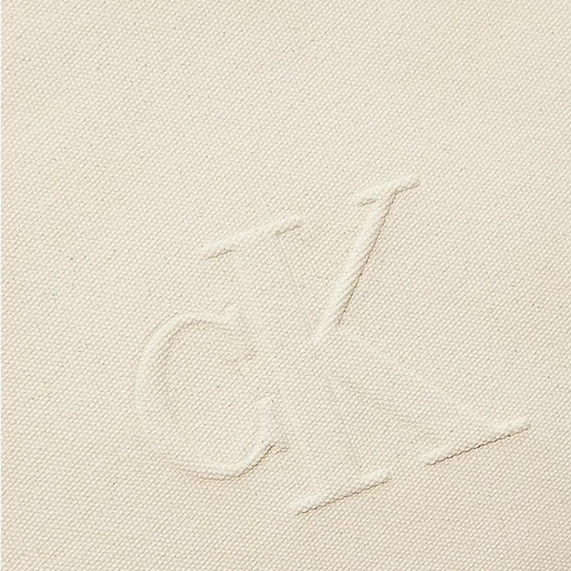 CALVIN KLEIN Cotton Tote Bag Shopping Bag Handbag Women's White-3