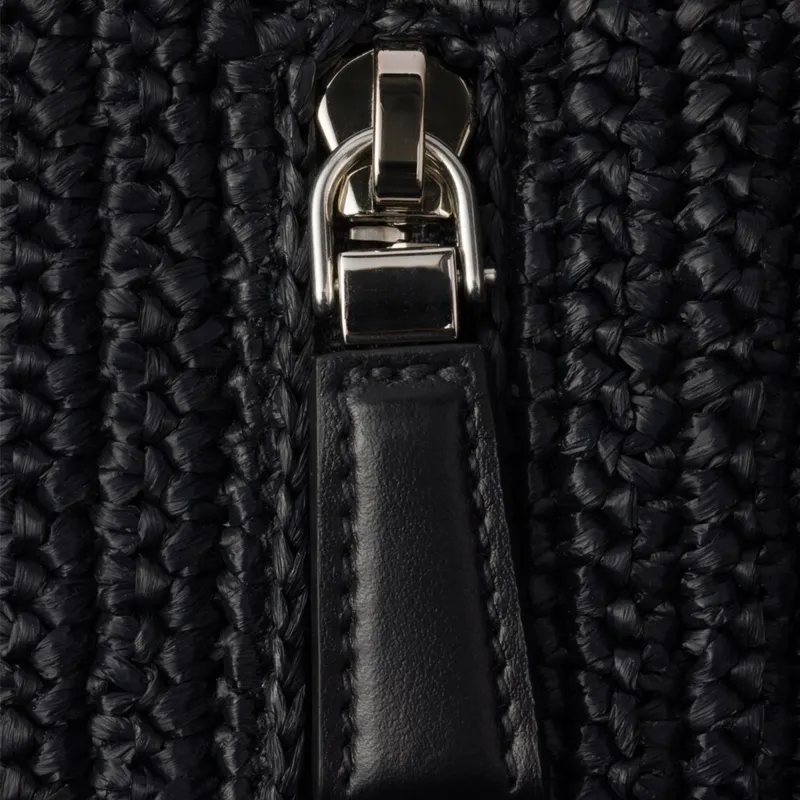 PRADA Calfskin Crossbody Bag Women's Black-5