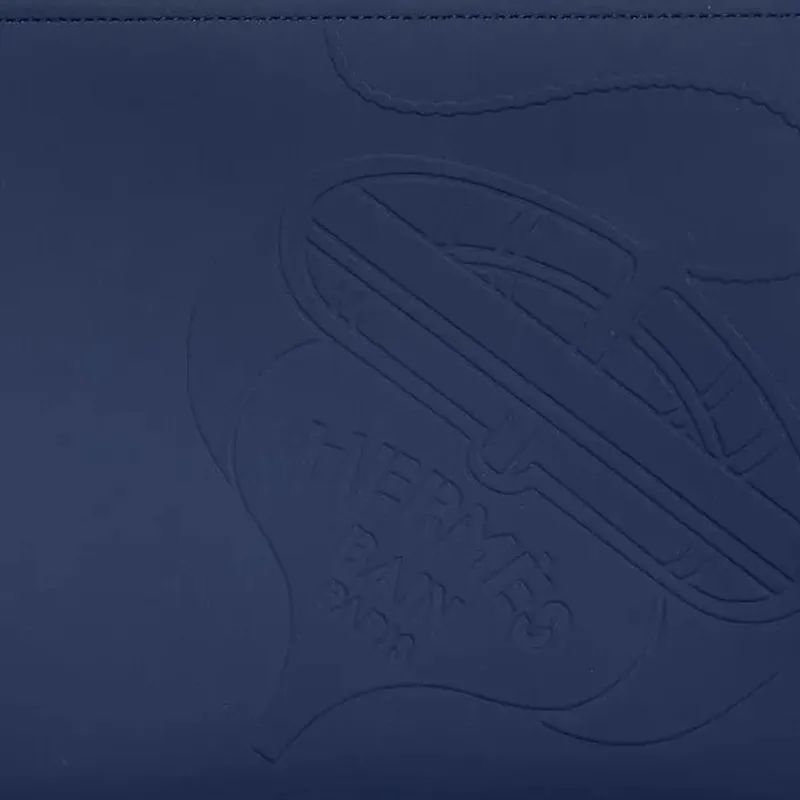 HERMES Neobain Thalassa Polyamide Clutch Medium Size Women's Marine Blue-2