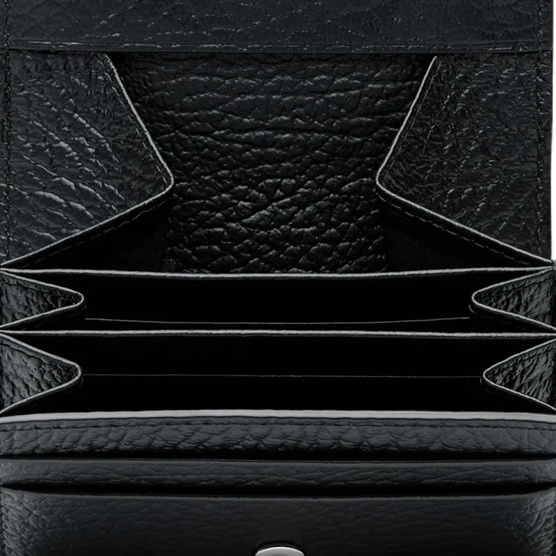 Maison Margiela Grain Calfskin Card Holder Women's Black-3
