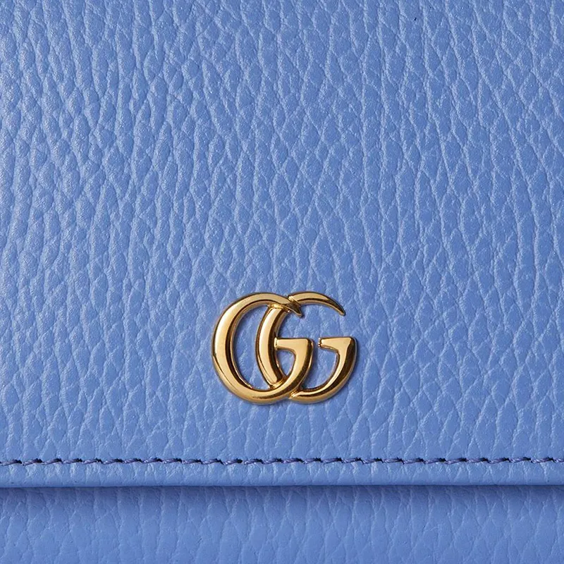 GUCCI Leather Wallet Women's Light Purple-5