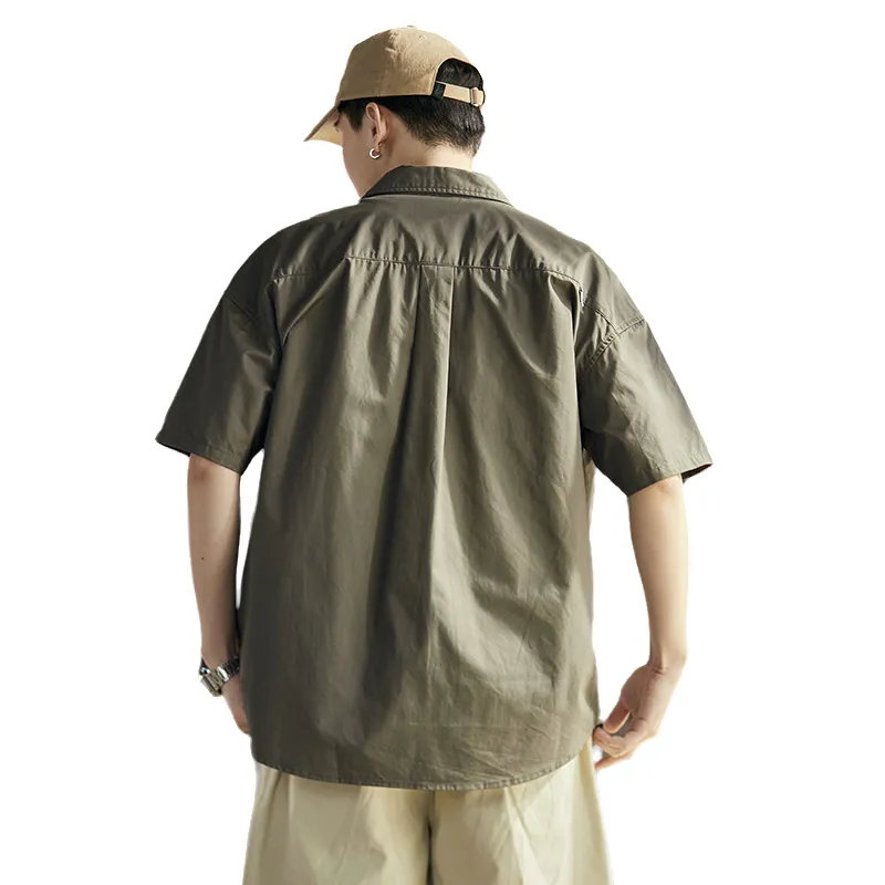 Tonlion Shirt Men's Tea Pink Brown-1