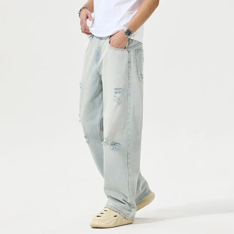 SNOW FLYING Jeans Unisex Light Blue-5