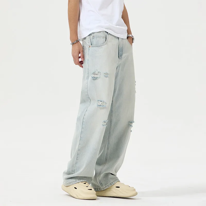 SNOW FLYING Jeans Unisex Light Blue-7