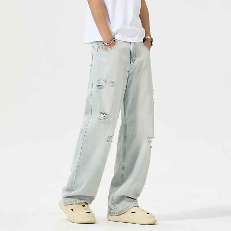 SNOW FLYING Jeans Unisex Light Blue-6
