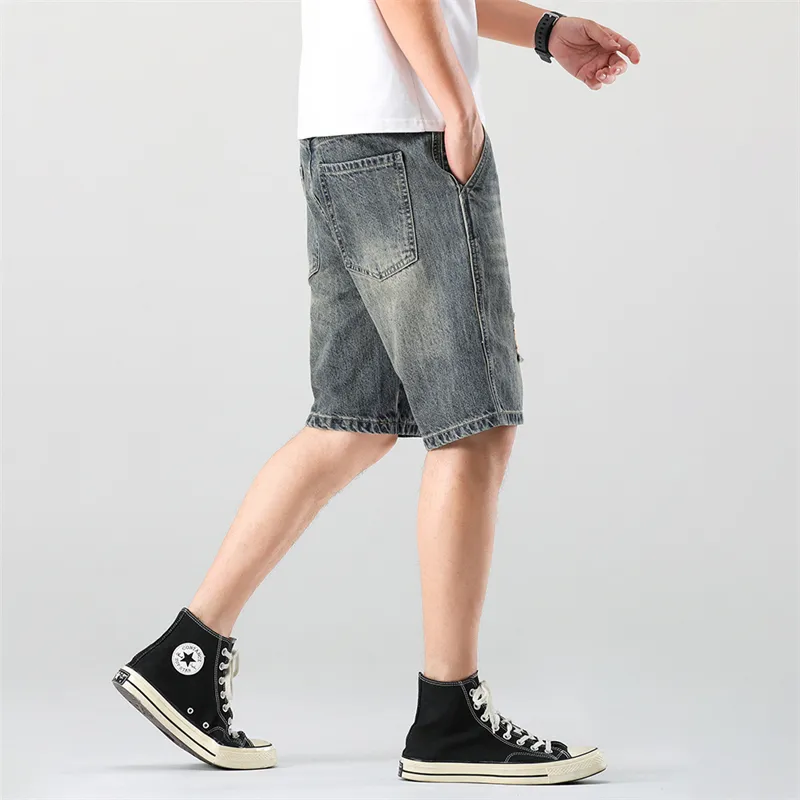 SNOW FLYING Denim Shorts Unisex-2
