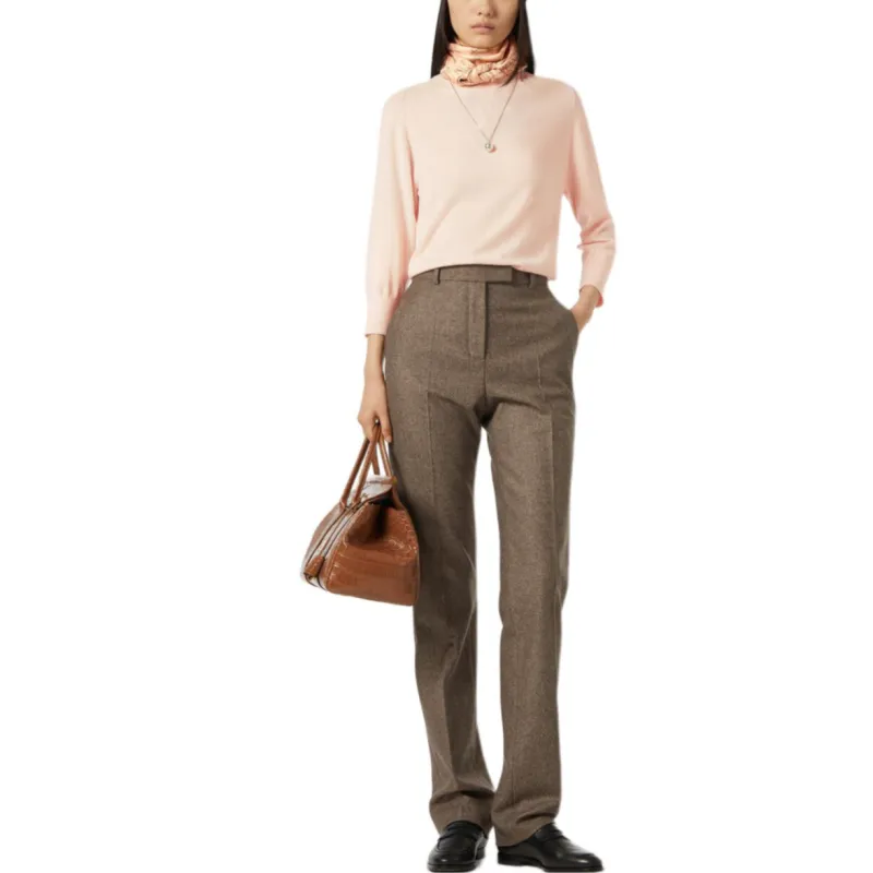 Loro Piana SS25 Suit Trouser Women's Dark Color Granite Mixed Color-2