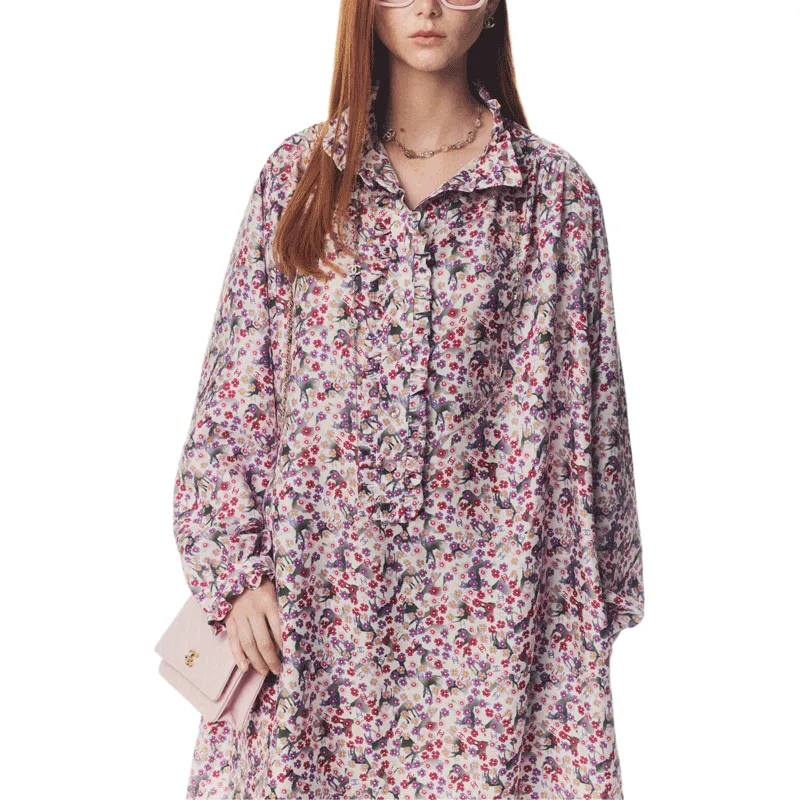 CHANEL 25P Spring Summer Preview Collection Long Sleeved Dresses Women's Ivory Purple Light Yellow Green-1