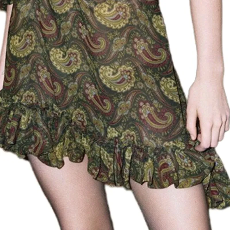 SAINT LAURENT Paisley print Mini Dress-4