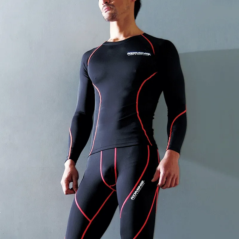 KOMINE SAFETY&INNOVATION Sports Thermal Underwear Unisex Black Orange-2