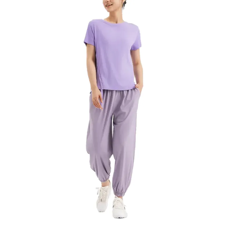 DECATHLON Knitted Sweatpants Women's Light Purple-2